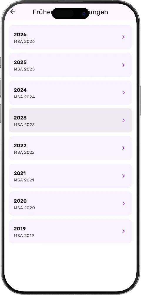 MatheApp MSA: Turm-Aufgabe mit Zylinder und Kegel als Multiple Choice